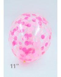 Confetti Balloon - Fuchsia/Light Pink